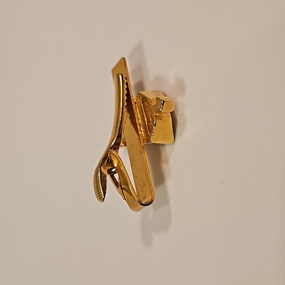 Vintage Silver & Gold Finish Gas Lamp Tie Clips - Picture 4 of 12